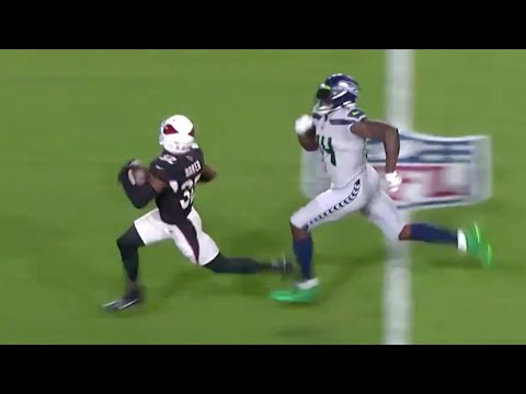 DK Metcalf Chases Down Budda Baker After INT | NFL Week 7