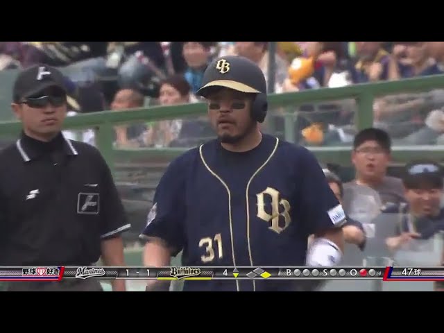 【4回裏】バファローズ・小谷野がしぶとく運ぶ同点タイムリー!! 2017/6/24 Bs-M