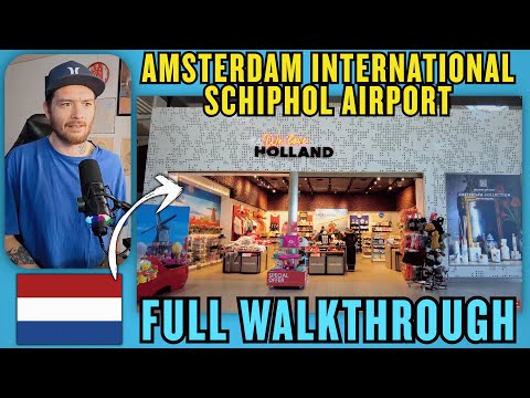American Reacts to Amsterdam Schiphol Airport Full Walkthrough