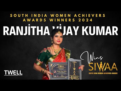 Ranjitha Vijaykumar Wins SIWAA 2024 – Outstanding Entrepreneur in Construction & Design! 🎉✨