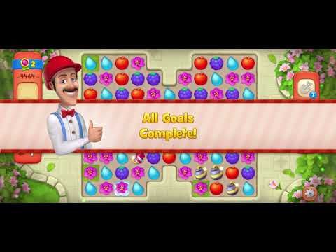 Gardenscapes Level 4464 (Red Level - Hard Level) NO BOOSTER