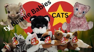 Adorable ty Beanie Baby Cat Collection