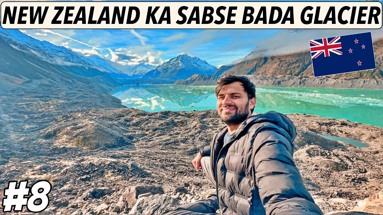 A traveler explores Mt Cook on exhilarating trek.