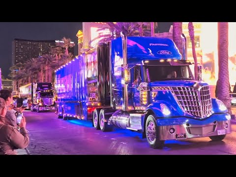 Las Vegas Nascar Hauler Parade On The Strip 2-29-24
