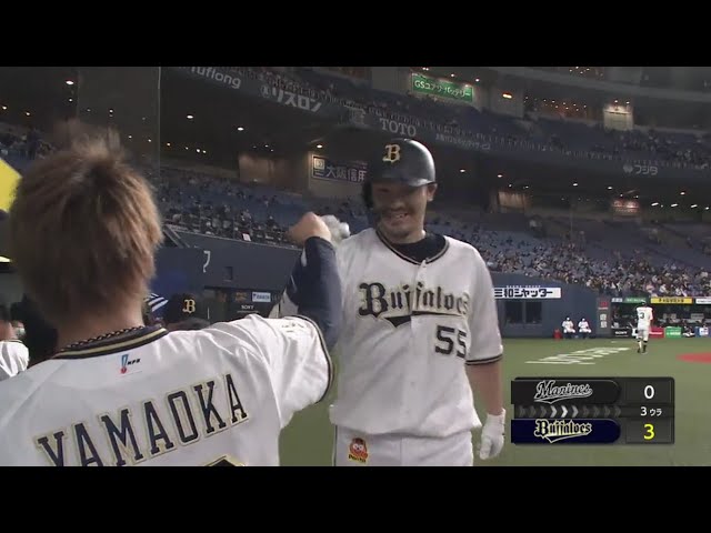 【3回裏】バファローズ・T-岡田 3階席まで届くホームランで相手を突き放す!! 2020/10/23 B-M