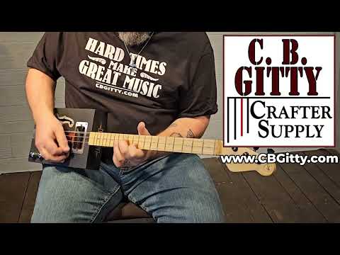 The Black Betty  - 3-string Electric/Acoustic Cigar Box Guitar by Deke - Featuring the Black Mamba Humbucker image 5