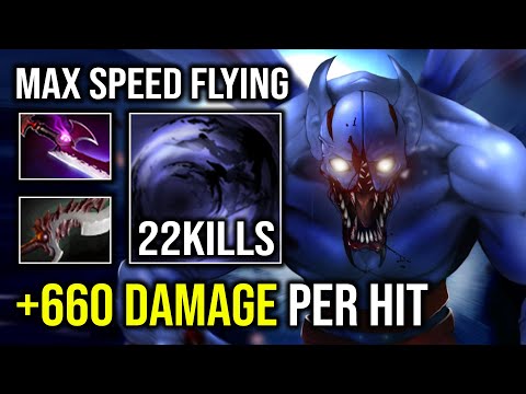 +660 Damage Per Hit Flying Hyper Speed Offlane Night Stalker Counter Everyone Dota 2
