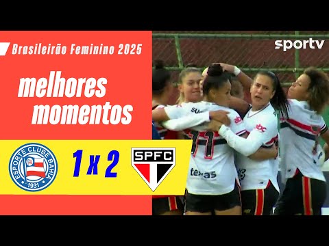Gols e lances de Bahia x São Paulo