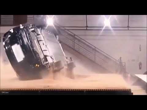 Tesla Model X Rollover Crash Test On Sand