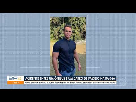 Tragédia na BA-026 | colisão frontal entre ônibus e picape mata jovem de apenas 25 anos