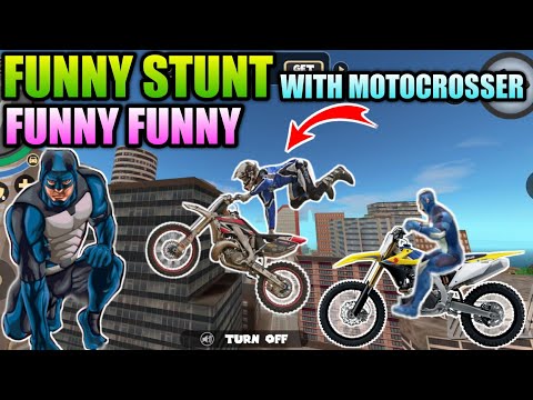 Biggest Stunt With Motocrosser Bike In Rope Hero Vice Town Game