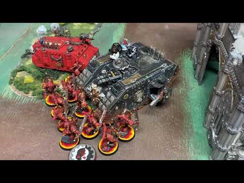 1st 9th edition game Khorne vs Iron Hands