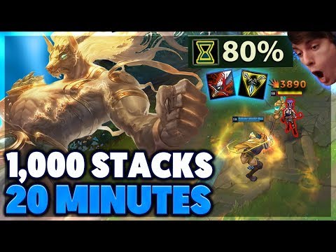 FASTEST 1,000 STACK'S IN HISTORY | URF NASUS FULL GAMEPLAY - BunnyFuFuu