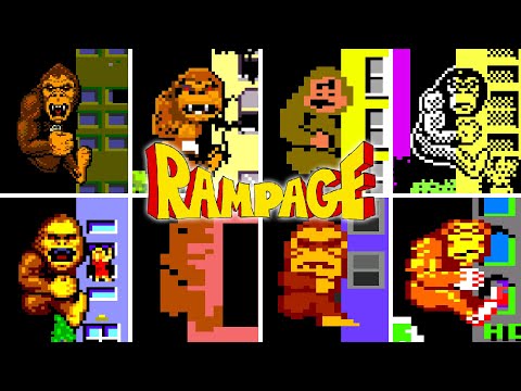 Rampage | Versions Comparison | Arcade, C64, Amiga, ST, PC, NES, Master System, CoCo and more