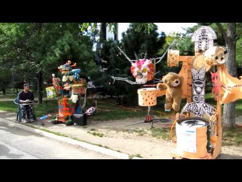 MIDI Controlled Drum Machine Robots by Tim Laursen