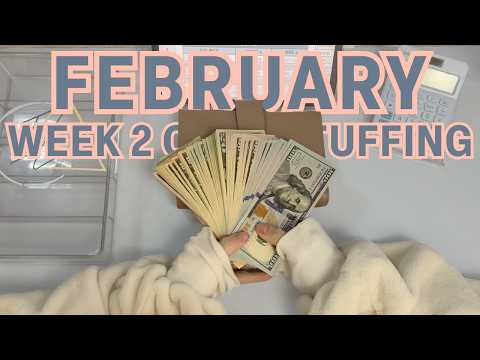 February Week 2 Cash Envelope Stuffing || New Foster Dog! || Galentine's was a Success!!
