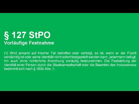 § 127 StPO, Vorläufige Festnahme,Sachkunde 34a