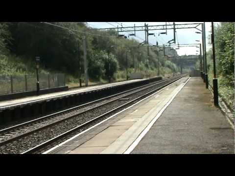 Colas Rail 66849 through Hartford on the 6Z69 Chirk to Carlisle empty logs, 01-09-2012.