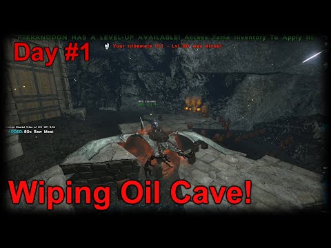 Day#1 Wiping Oil Cave Then Getting Wiped... | Ark Survival | Lions Den