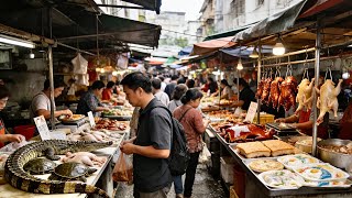Guangdong, China's wildest market, where giant crocodiles are sold on-site.