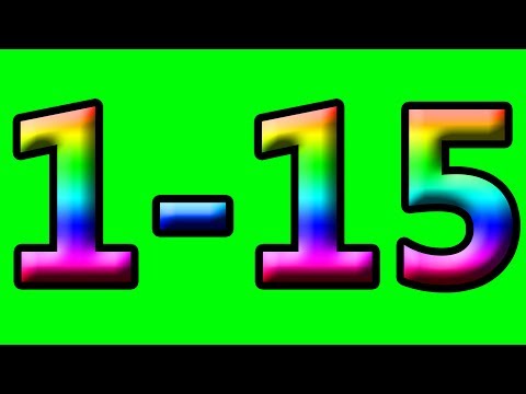 Simple Learning to Count to 15 Counting 1-15 Rainbow Numbers Toddlers Preschool Kids Children