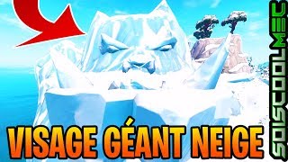 visiter un visage geant dans la neige defis semaine 1 saison 8 fortnite battle - fortnite un visage geant
