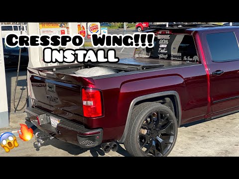 CRESSPO WING INSTALL ON MY TRUCK!(PAINTED CANDY!!!)