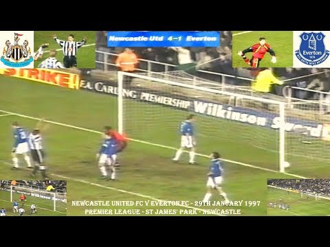 NEWCASTLE UNITED V FC EVERTON FC – 4-1 – 29TH JANUARY 1997 – ST JAMES’ PARK, NEWCASTLE.