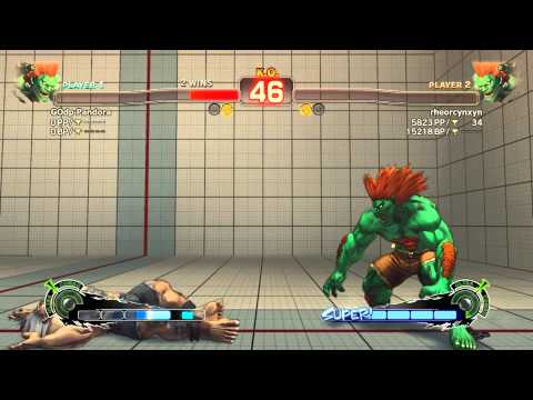 ssf4 ae ver 2012 rheorcynxyn (blanka) GOdp Pandora (blanka)