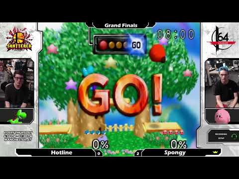 Smash 64: Hotline (Yoshi) V Spongy (Kirby) - Shattered 98 Tourney