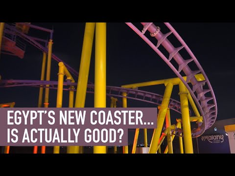 Riding Our First Ever Roller Coaster by Jinma Rides! New Inverted Coaster in Egypt!