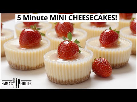 EASY 5 Minute MINI CHEESECAKE RECIPE | How to make Mini Cheesecakes