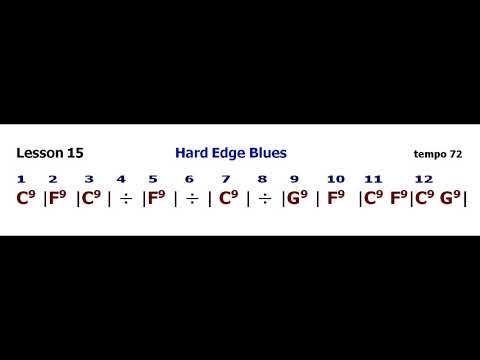 John Ganapes: Lesson 15 - Hard Edge Blues (fast) - backing track