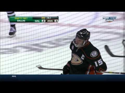 Last 2 mins of game, empty net. Dallas Stars vs Anaheim Ducks 4/18/14 NHL Hockey.