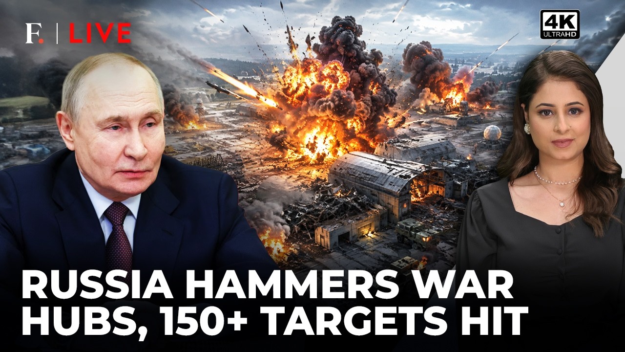 Putin Cripples Ukraine’s Long-Range Missile Power:150+ Military Targets Struck | Firstpost Live | 4k