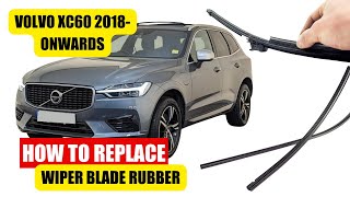Volvo XC60 V60 How To Change Wiper Blades Rubber / Refill Wiper Rubber Replacement