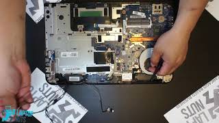 Video thumbnail for Laptop Toshiba S55 A Disassembly Take Apart. Drive, Mobo, CPU & other parts Removal by Laptop Nuts