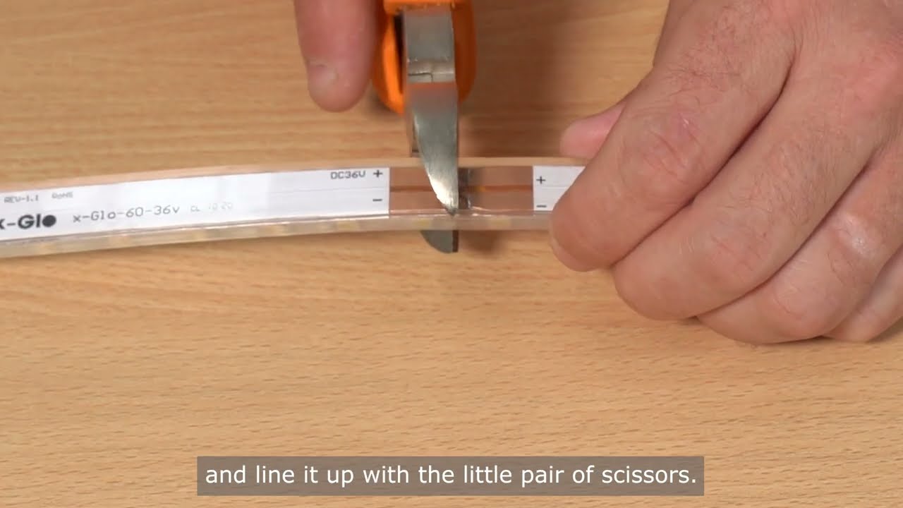 How to cut x-Glo LED strip lighting