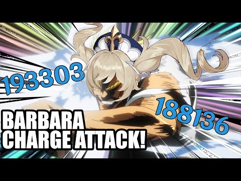 How high can Barbara charge attack go?? Level 80 Barbara showcase FINALLY CRITTING!