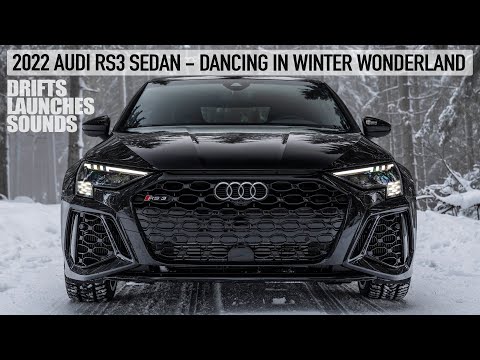2022 AUDI RS3 SEDAN BLACKED OUT - DANCING IN WINTER WONDERLAND - DRIFT, LAUNCHES & MUCH MORE! 4K