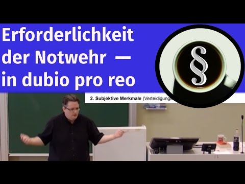 Erforderlichkeit der Notwehr -  in dubio pro reo