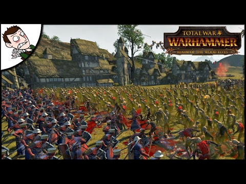 BRETONNIA PARAVALESE TOWN v 10000 ZOMBIES! Total War WARHAMMER Siege Mod Gameplay