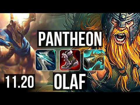 PANTHEON vs OLAF (JUNGLE) (DEFEAT) | 1200+ games, 6 solo kills, 1.6M mastery | BR Master | v11.20