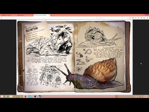 ARK Survival Evolved the Snail Achatina Dossier and it's organic cementing paste - (Youtube)