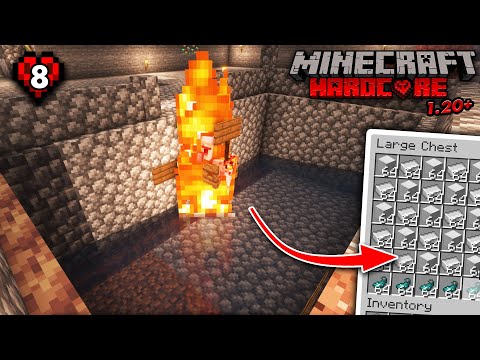 ItsmeMikeyT - I Built The Easiest IRON FARM In Minecraft Hardcore Survival 1.20 - Cave Base Let's Play EP07