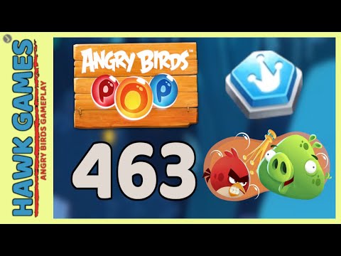 Angry Birds Stella POP Bubble Shooter Level 463 - Walkthrough, No Boosters