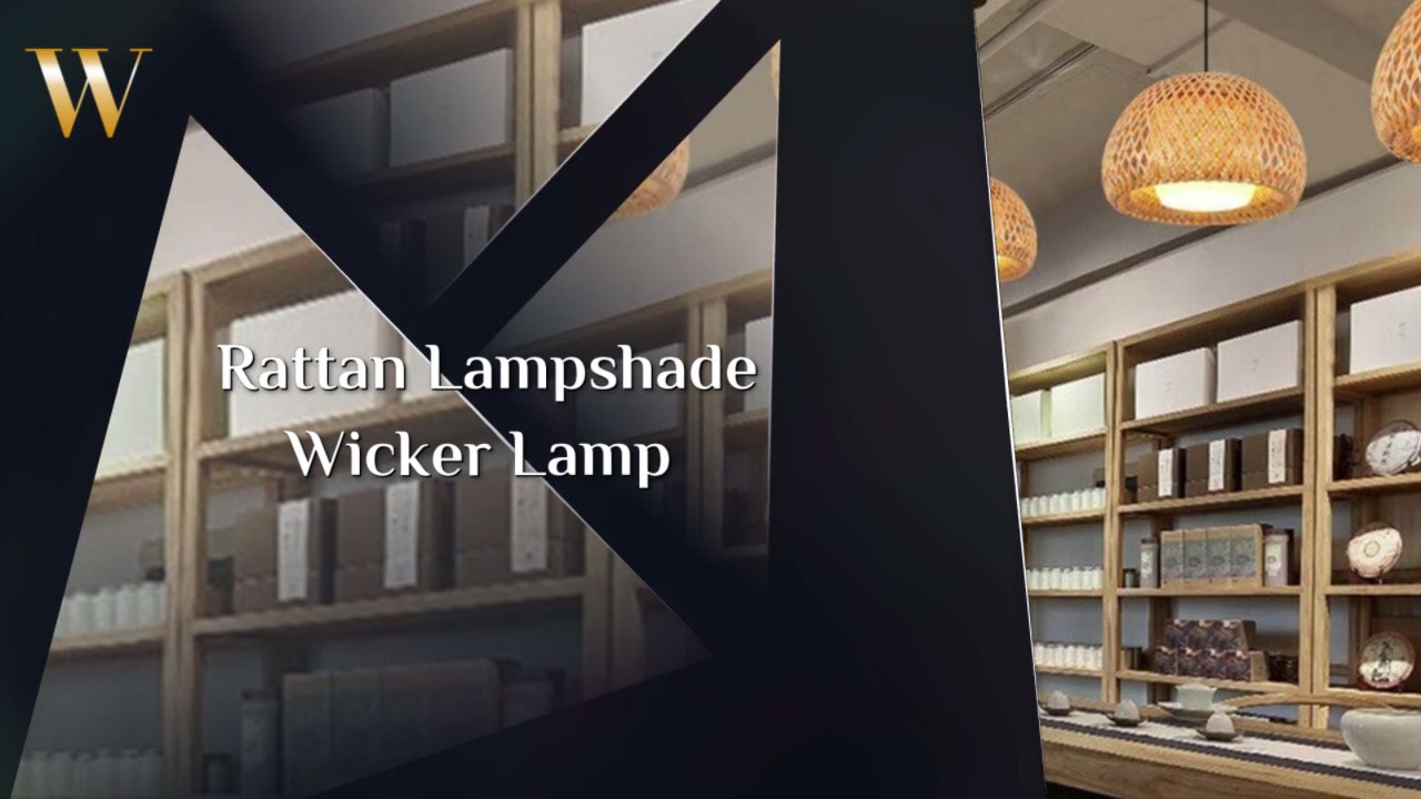 Rattan Lampshade Wicker Lamp Decorative Light