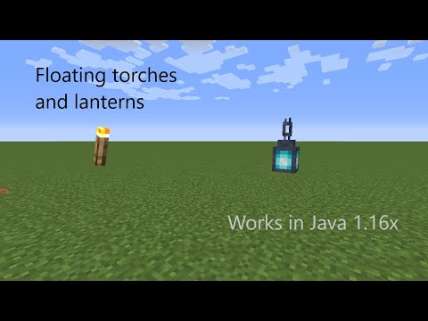How to make floating torches and lanterns in Minecraft...