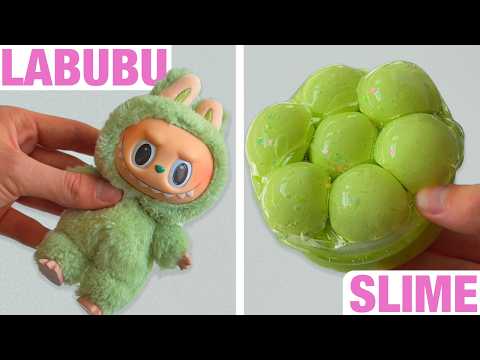 Turning Labubu’s Into Slime | Slime Challenge