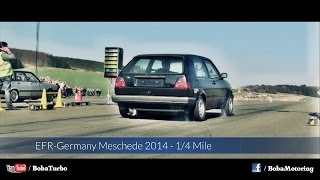 preview picture of video 'VW Golf Mk2 AWD 1150HP 1/4 Mile Meschede 2014 from Boba-Motoring'